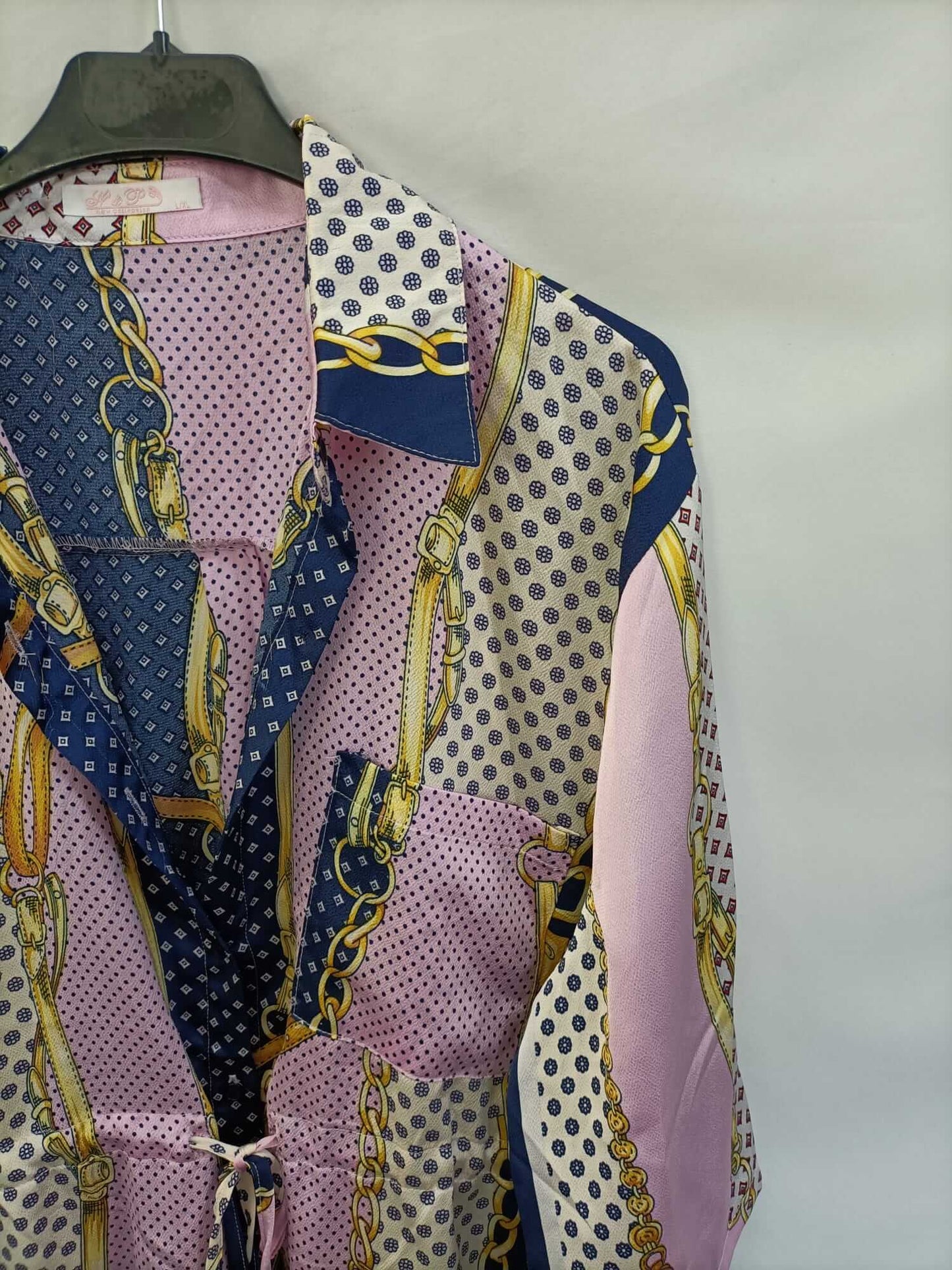 OTRAS. Vestido estampado cadenas T.l/xl