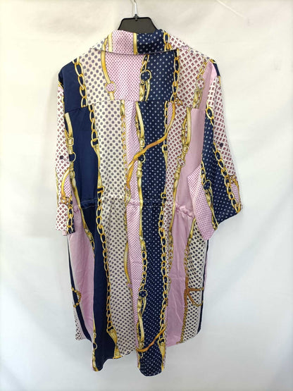 OTRAS. Vestido estampado cadenas T.l/xl