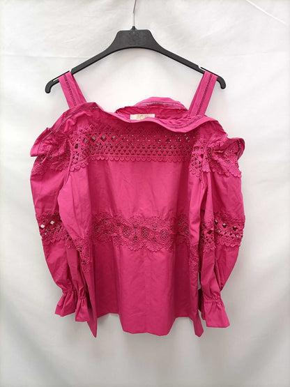 JCL. Top rosa encaje Tu (m/l)
