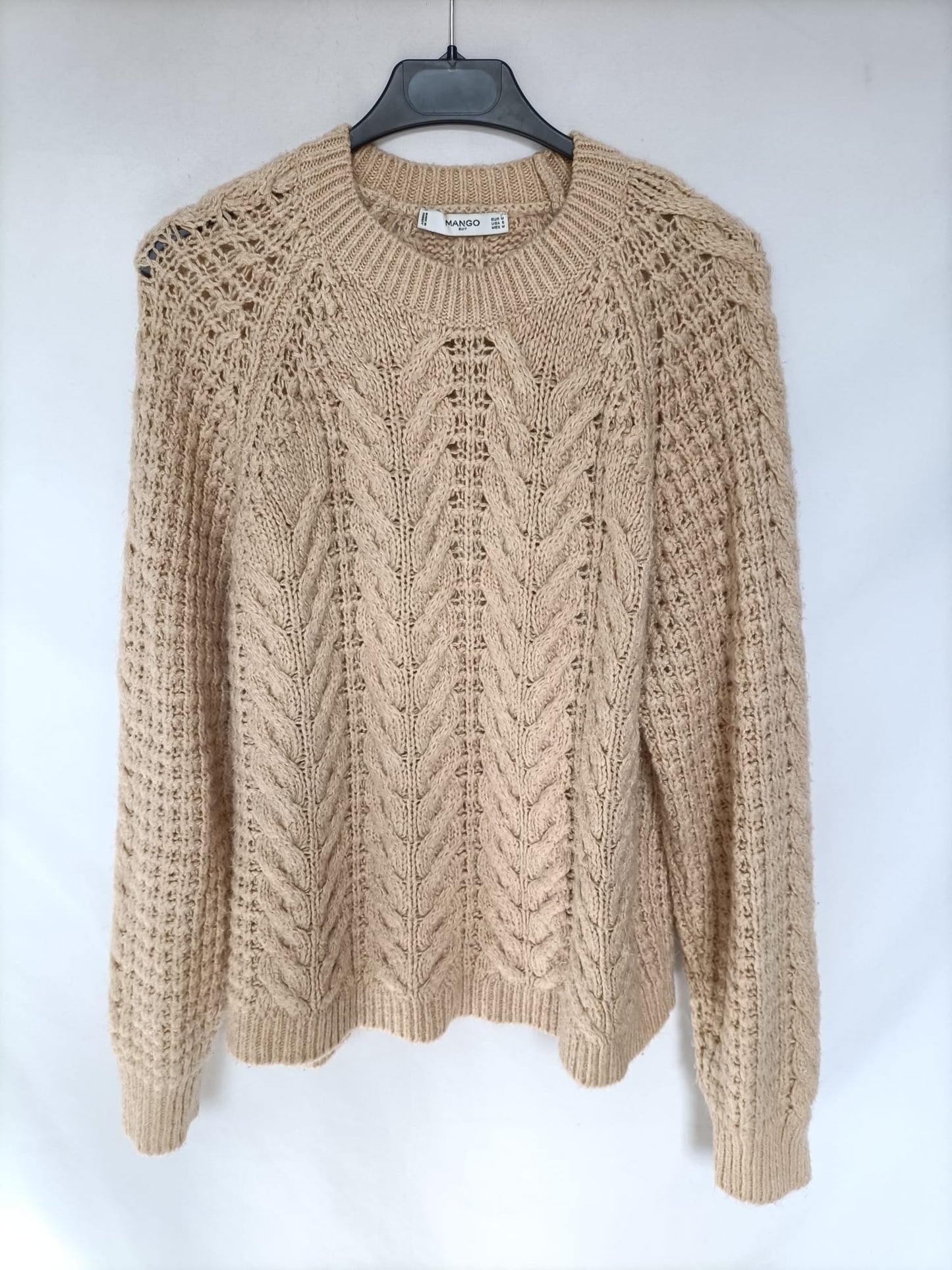 MANGO. Jersey lana beige T.m
