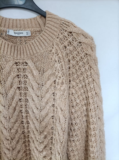 MANGO. Jersey lana beige T.m