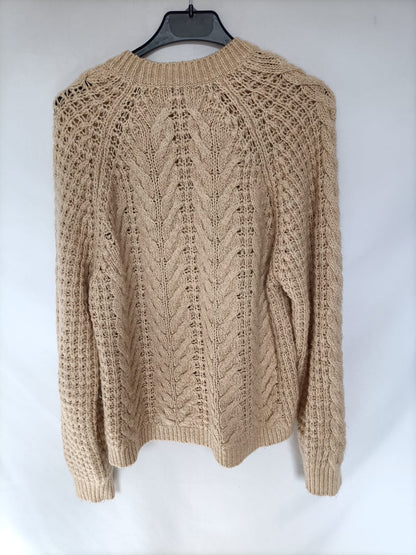 MANGO. Jersey lana beige T.m