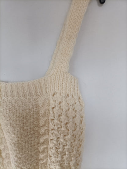 MANGO. Top beige punto T.m