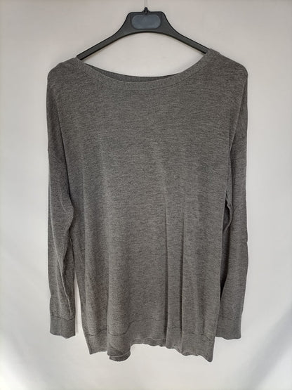 MANGO. Jersey gris cashemere T.s