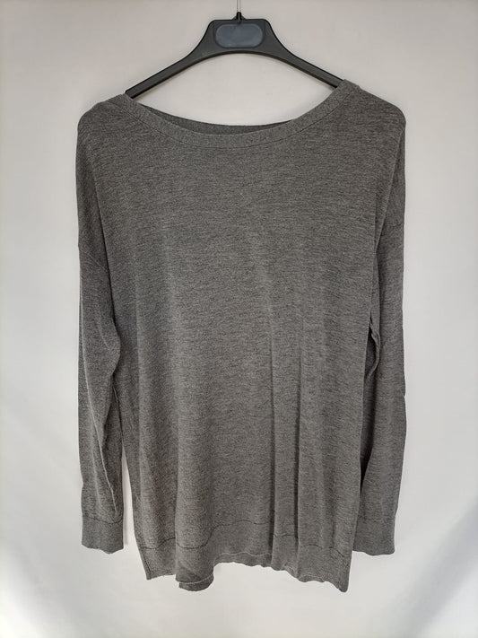 MANGO. Jersey gris cashemere T.s