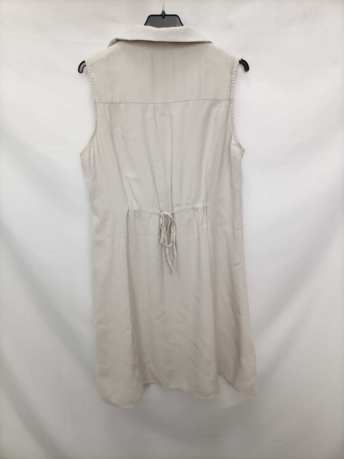 MANGO. Vestido camisero beige T.l