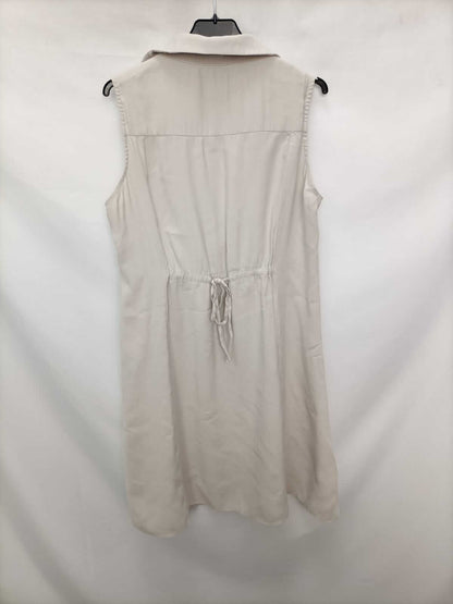 MANGO. Vestido camisero beige T.l