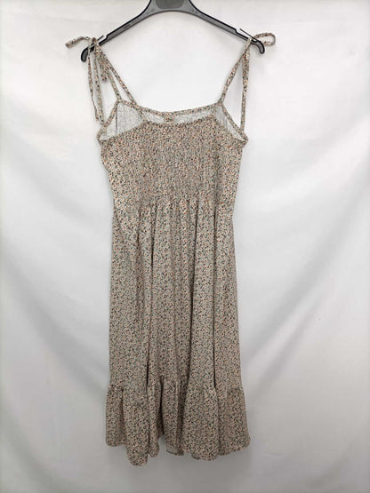 VALENTINA. Vestido midi verde flores T.L