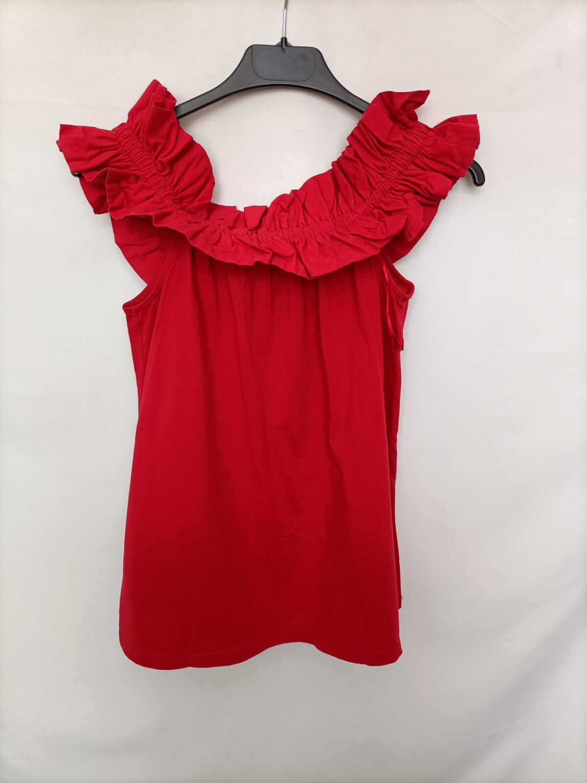 PULL&BEAR.Top rojo elástico T.s