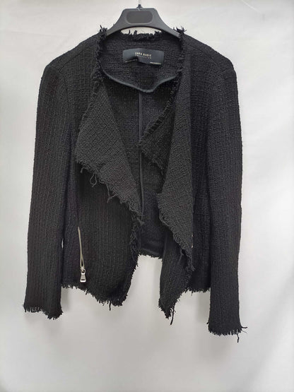 ZARA. Black tweed jacket Ts