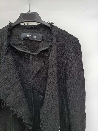 ZARA. Black tweed jacket Ts
