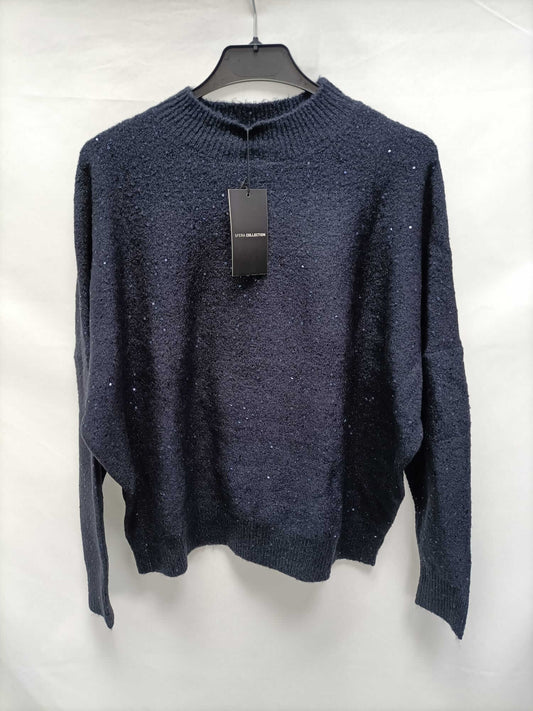 SFERA.Blue sequin jersey Tm