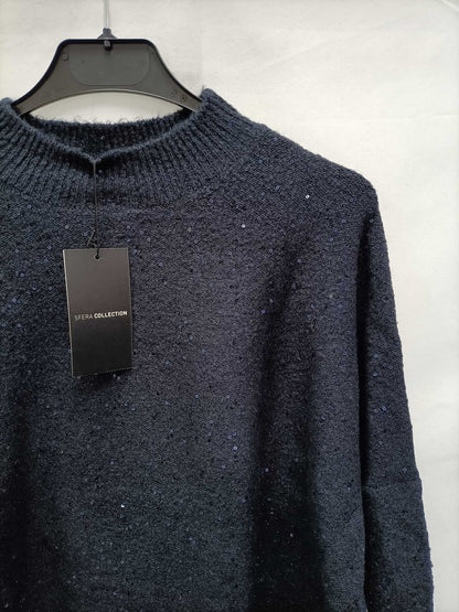 SFERA.Blue sequin jersey Tm