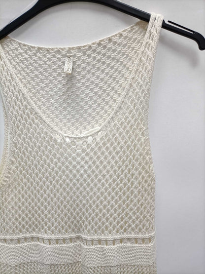 STRADIVARIUS.Vestido largo croché Tm