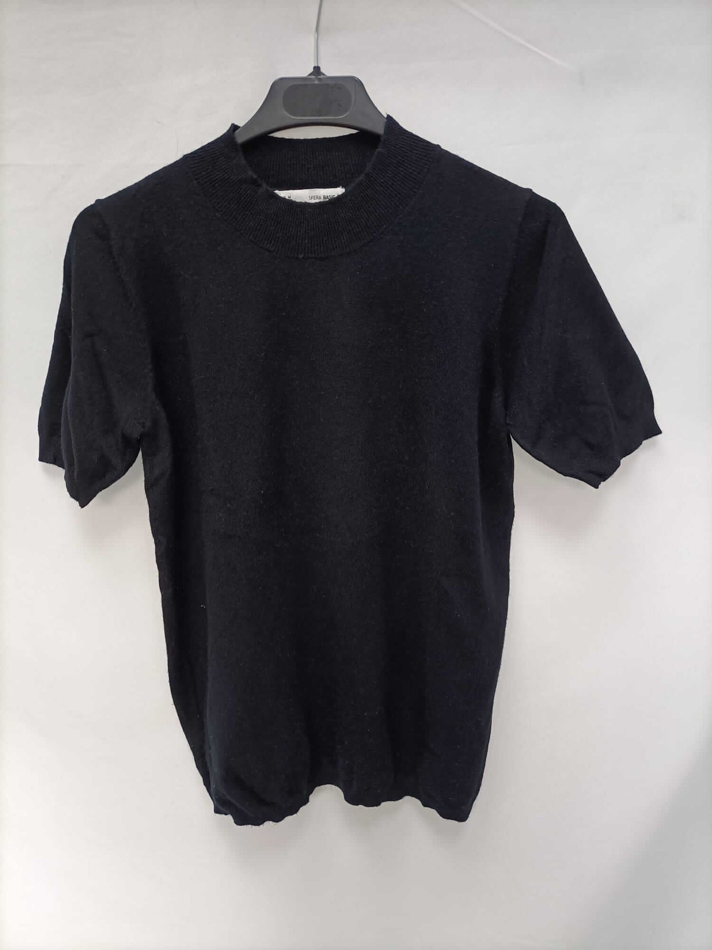 SFERA.Black short-sleeved knit jersey Tm