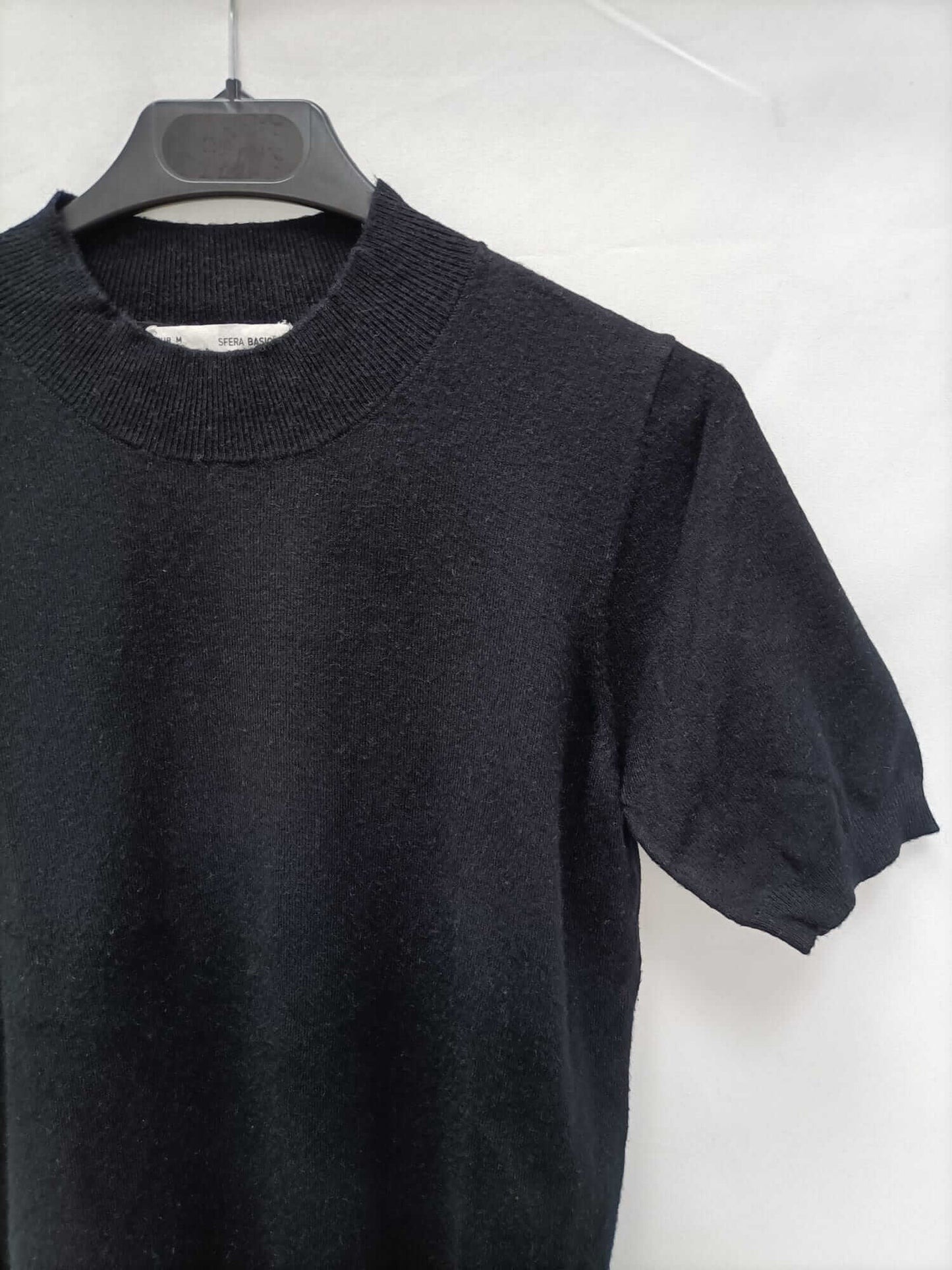 SFERA.Black short-sleeved knit jersey Tm