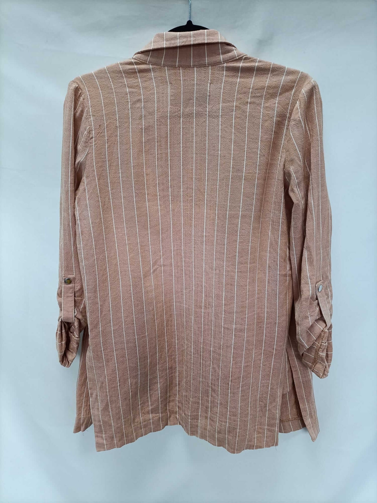 STRADIVARIUS.Blazer salmón rayas T.xs
