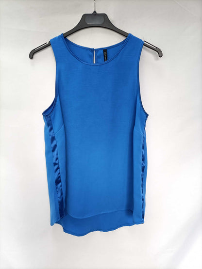 STRADIVARIUS.Top fluido azul T.s