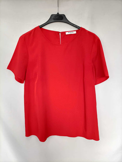 PIECES.Pink plumeti blouse Tm