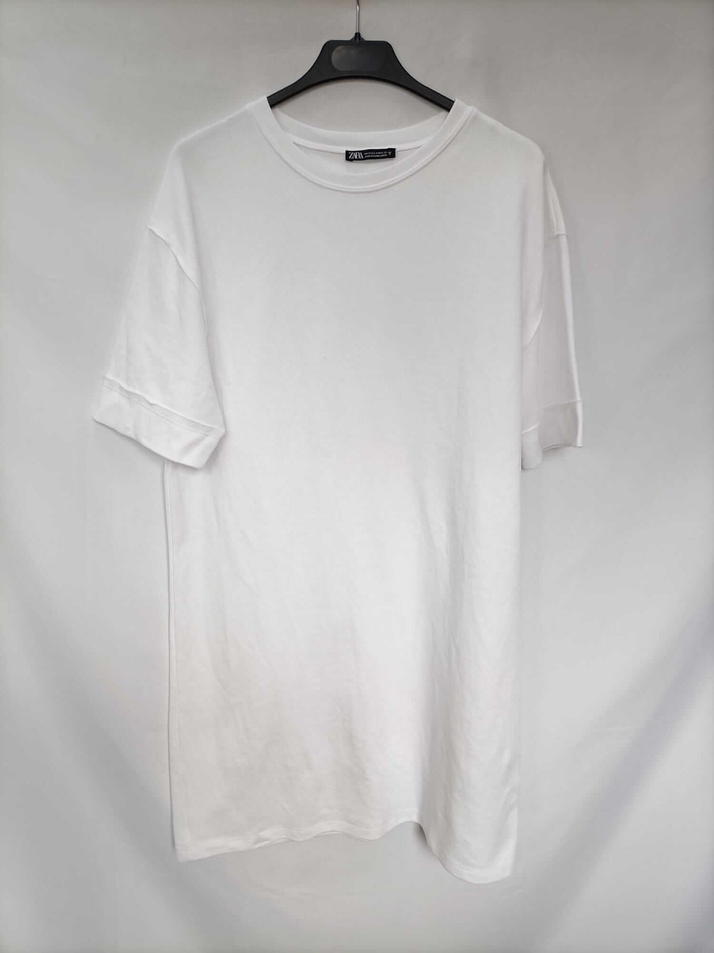 ZARA. White T-shirt style dress TM