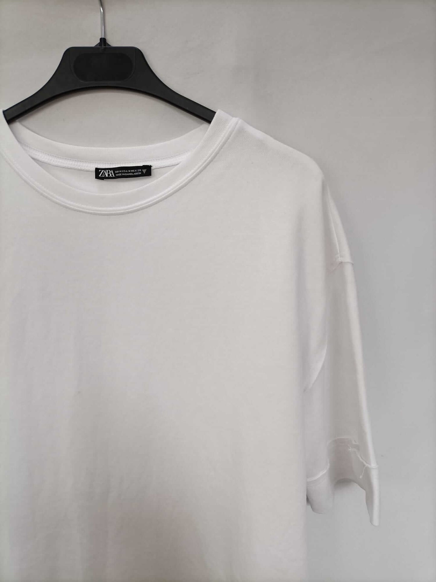 ZARA. White T-shirt style dress TM