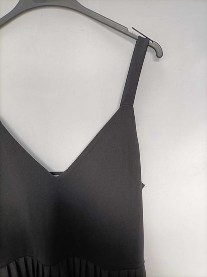 ZARA. Black pleated mid-length dress Tm