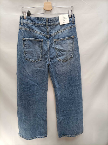 ZARA.Wide leg denim jeans T.40