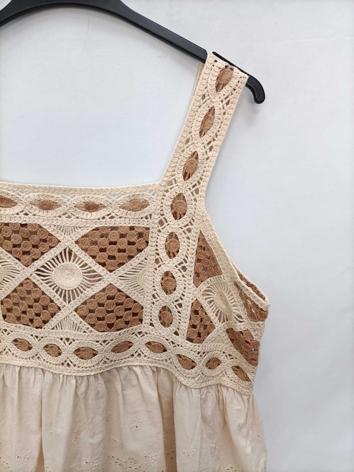 MEISIE.Top beige doble textura T.m