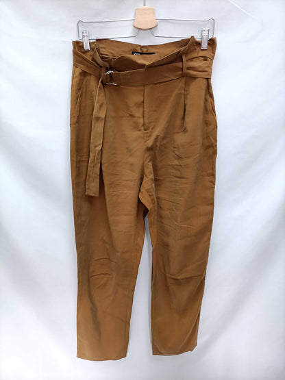 ZARA.Pantalones marrones T.m