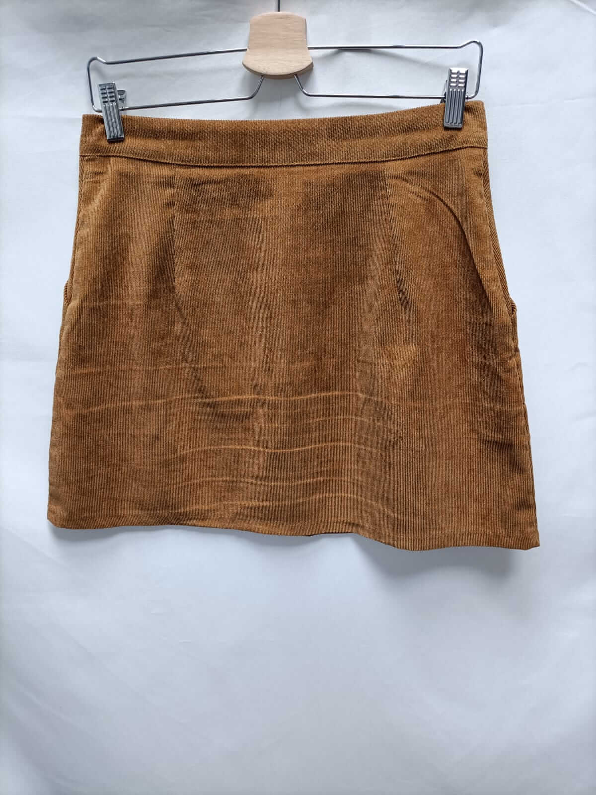 SHEIN.Camel corduroy skirt Tm