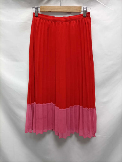 GINATRICOT. Two-tone midi skirt with pleats T.34