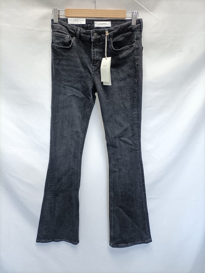 ZARA.Flared denim trousers S.36