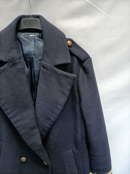 GINATRICOT.Blue cloth coat S.36