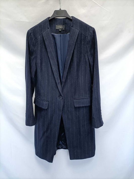 AUTOGRAPH.Pinstriped cloth coat S.38
