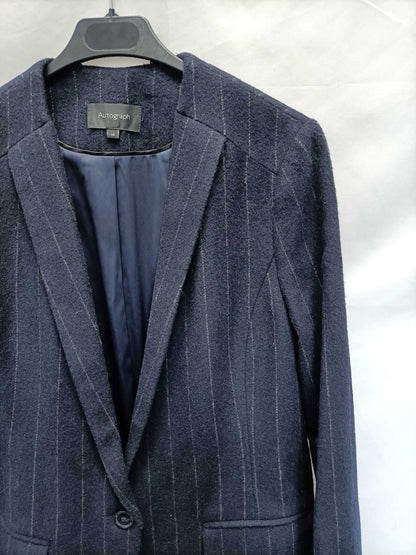 AUTOGRAPH.Abrigo paño rayas diplomáticas T.38