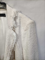 ZARA.Abrigo blanco tweed T.L. (tara)