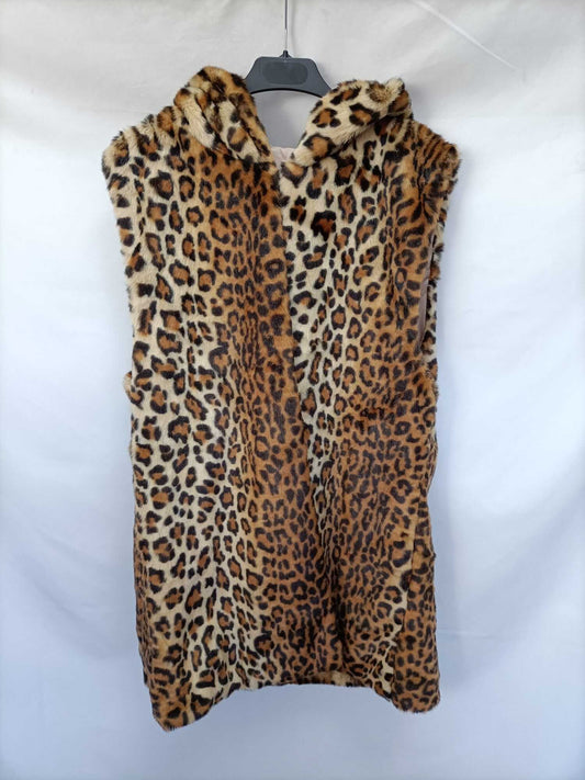 OTHERS. Animal print fur vest TL