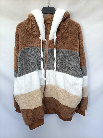 OTRAS.Sudadera borrego rayas TU(M/L)