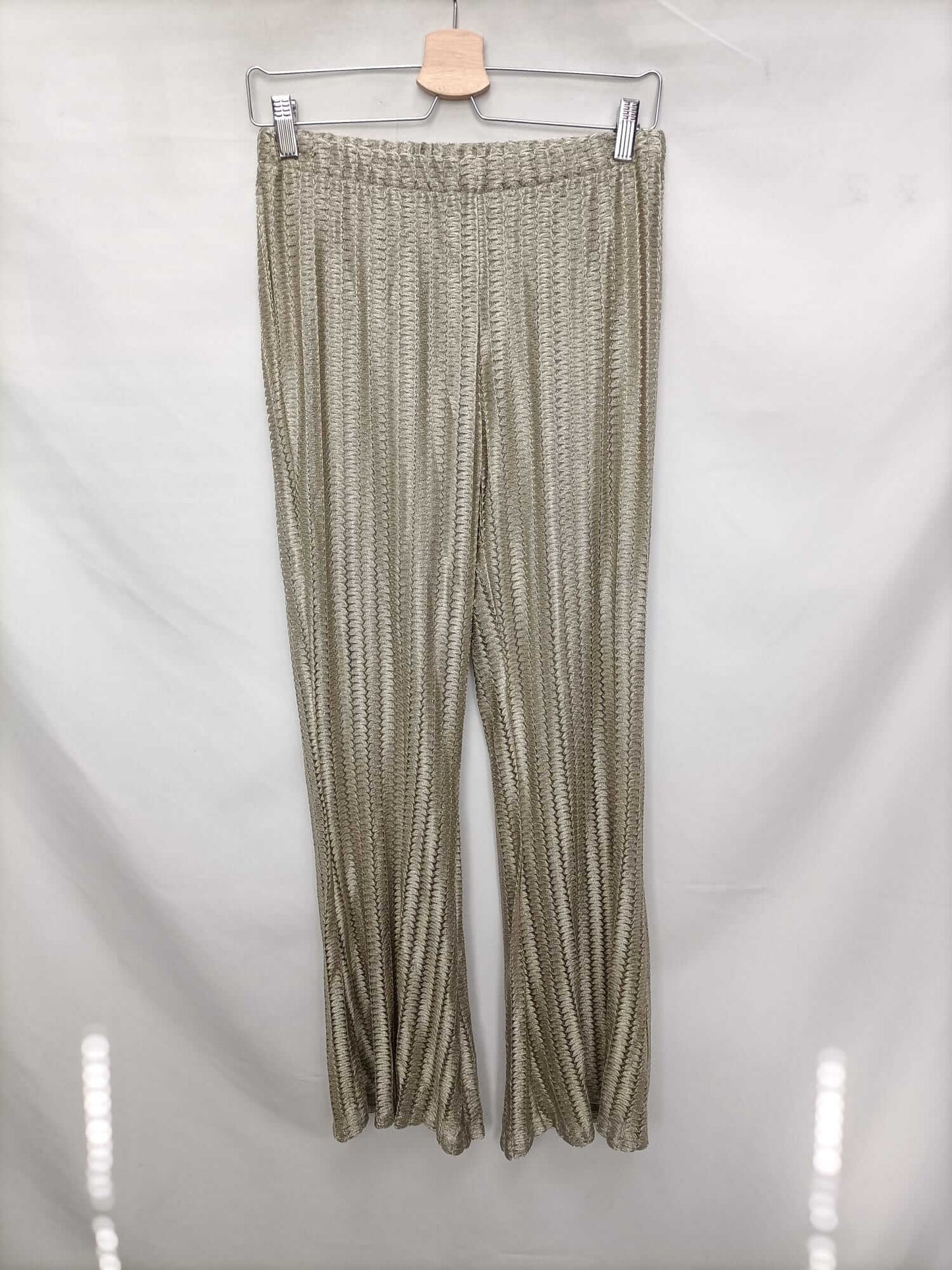 OTHERS.Golden bell-bottom pants Ts/m