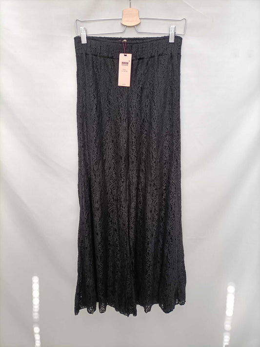 NEKANE.Pantalones palazzo negros T.m/l