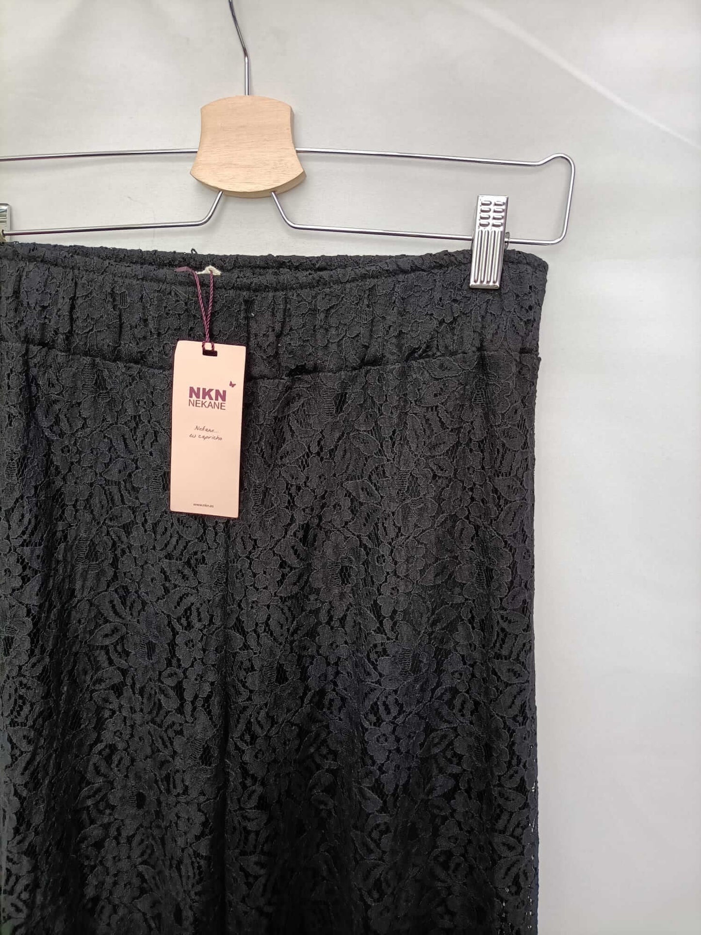 NEKANE.Pantalones palazzo negros T.m/l