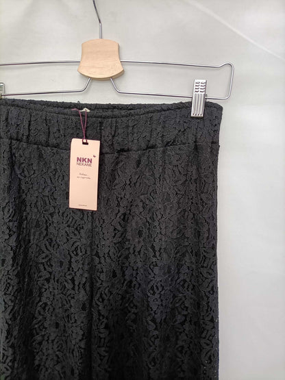 NEKANE.Pantalones palazzo negros T.m/l