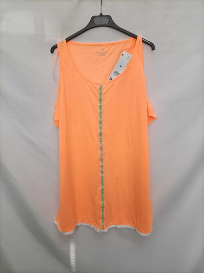 TEX.Vestido naranja fluor T.L
