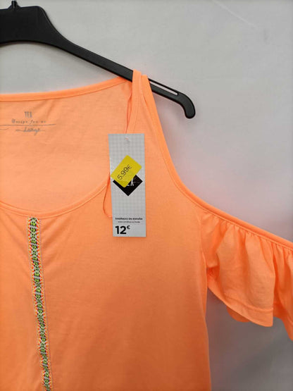 TEX.Vestido naranja fluor T.L