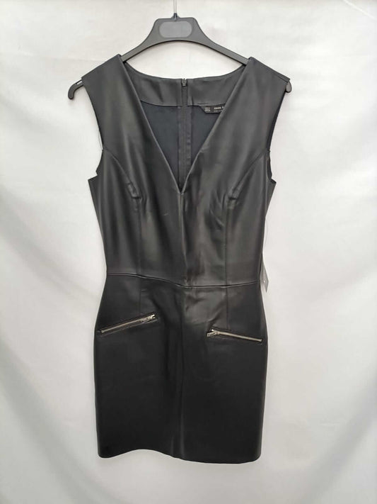 ZARA.Vestido efecto piel T.s