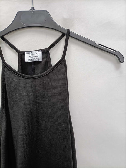 ZARA.Vestido corto negro halter T.s