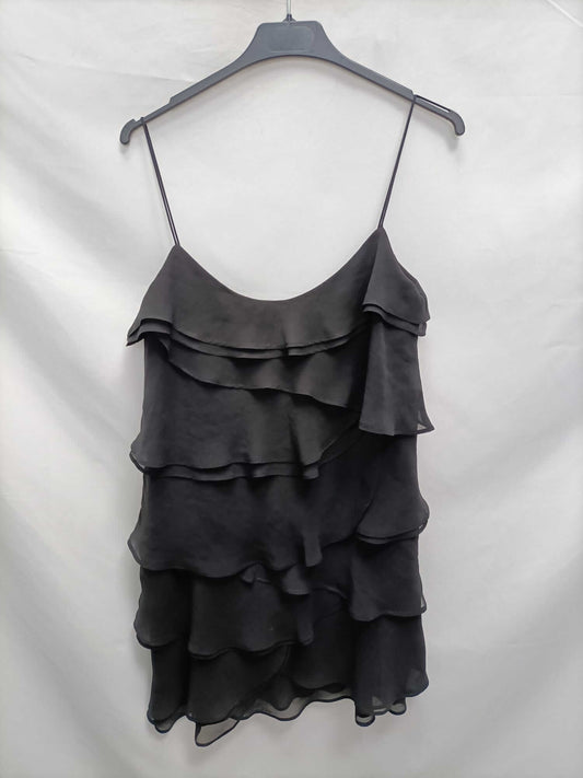 MANGO.Vestido negro tirantes T.s