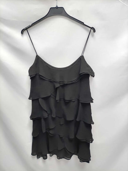 MANGO.Vestido negro tirantes T.s