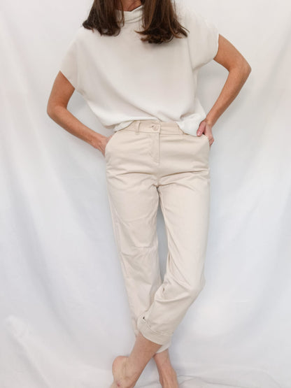 MERAKI. Pantalón vestir beige T.s