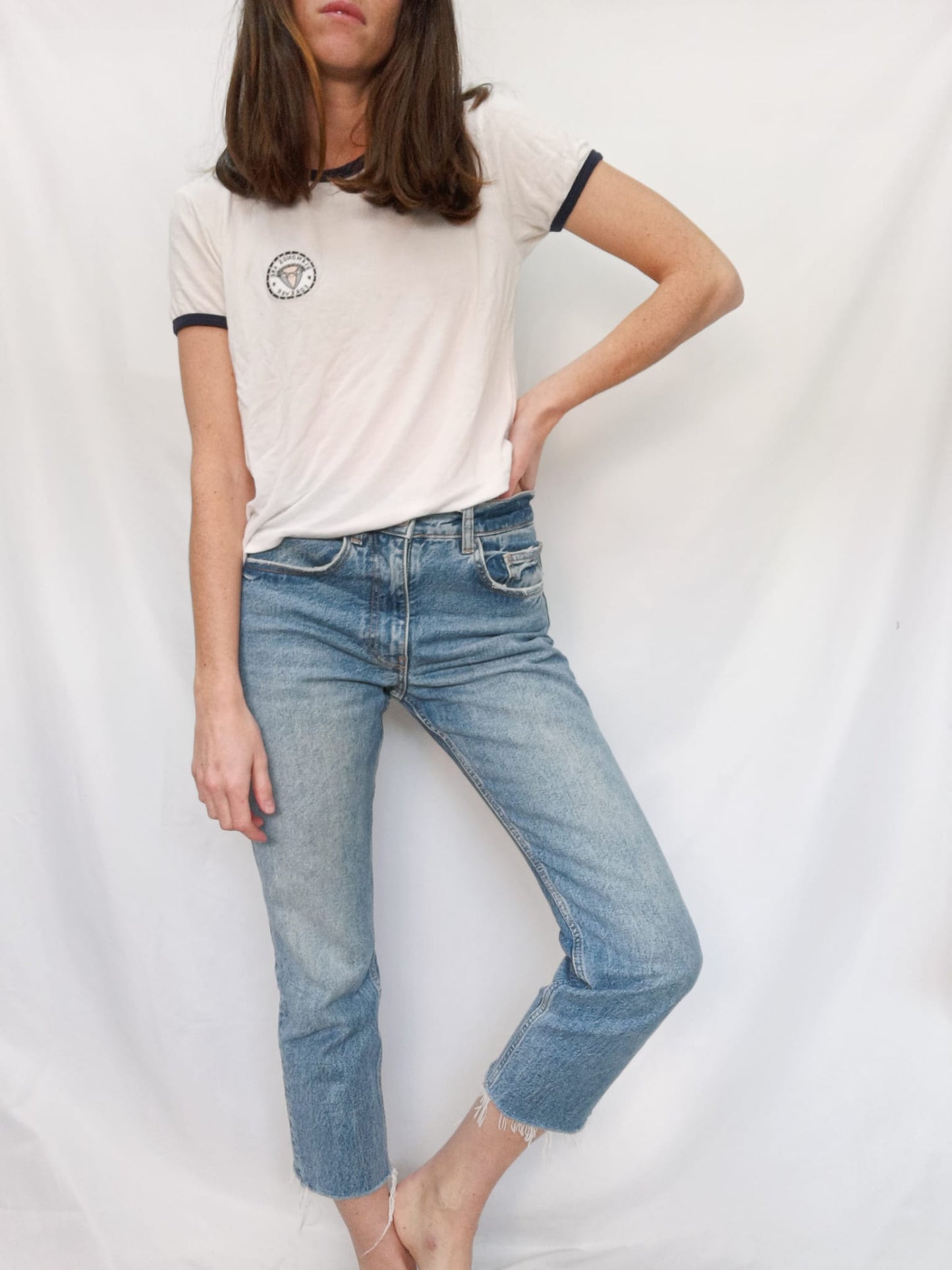 PULL&BEAR. Camiseta blanca T.m